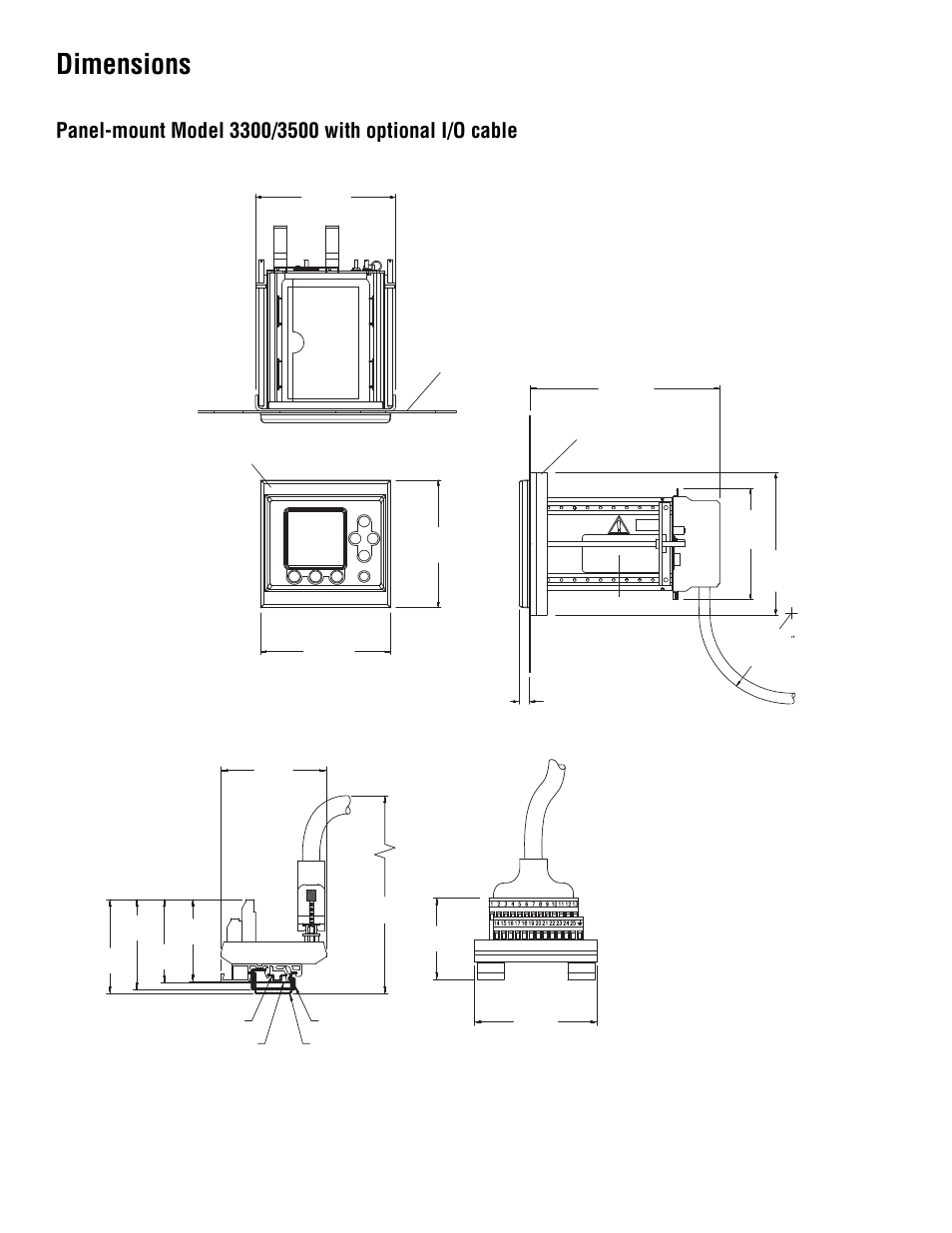 Dimensions, Continued | Emerson Transmitters and Discrete Controllers Series 3000 User Manual | Page 14 / 28