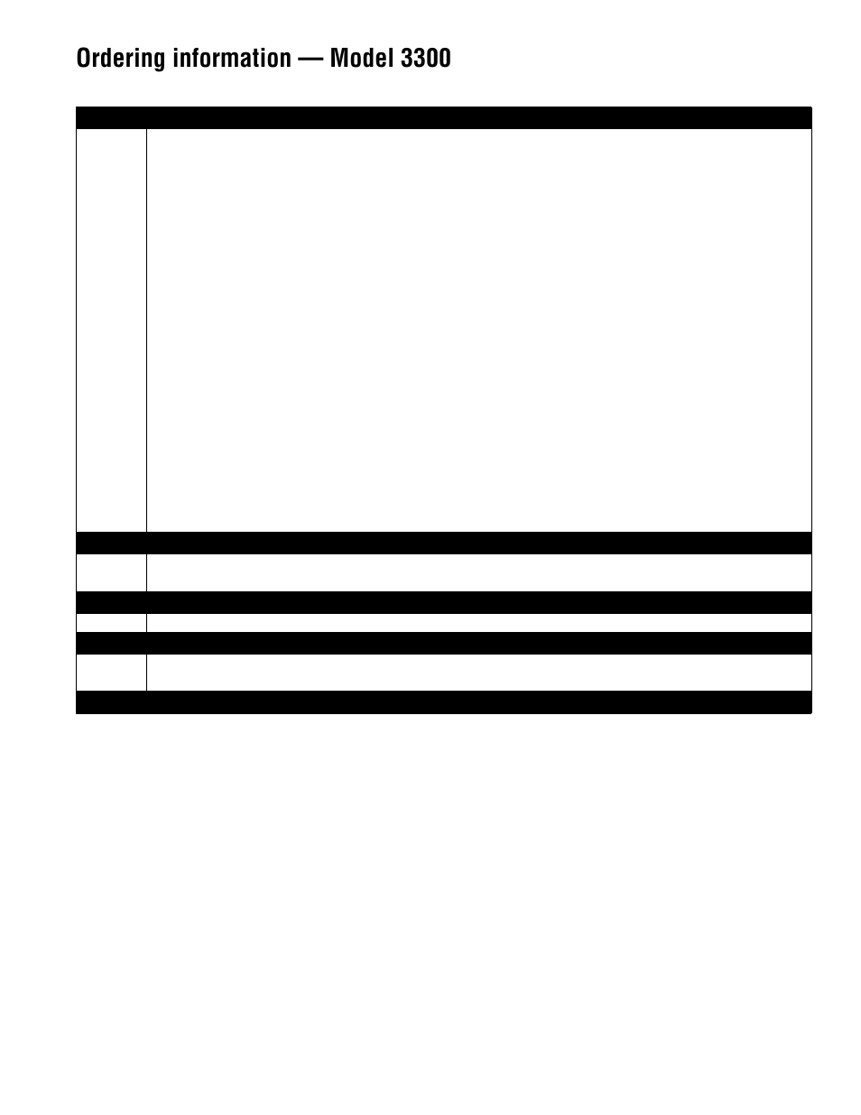 Ordering information — model 3300, Continued | Emerson Transmitters and Discrete Controllers Series 3000 User Manual | Page 17 / 28