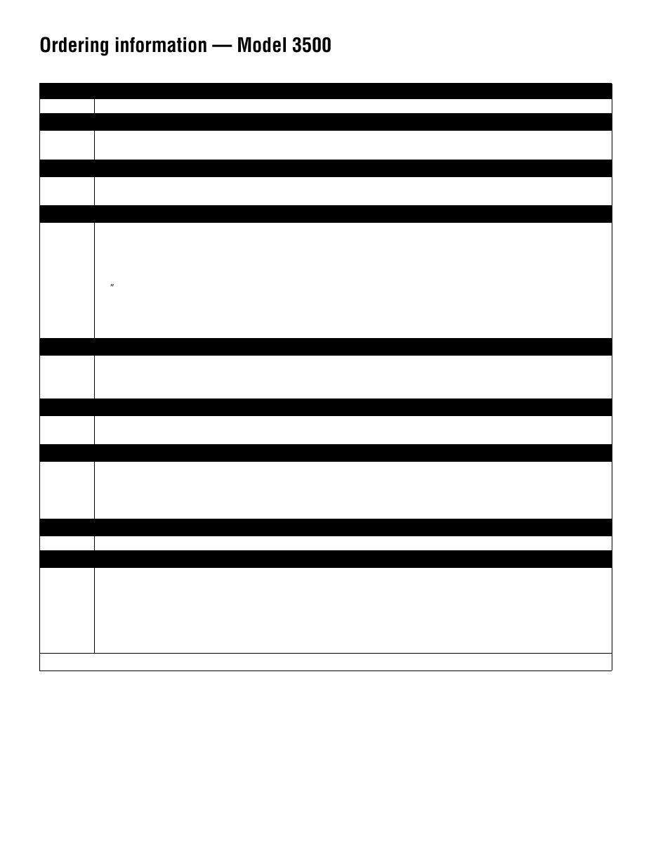 Model 3500, Ordering information — model 3500 | Emerson Transmitters and Discrete Controllers Series 3000 User Manual | Page 20 / 28