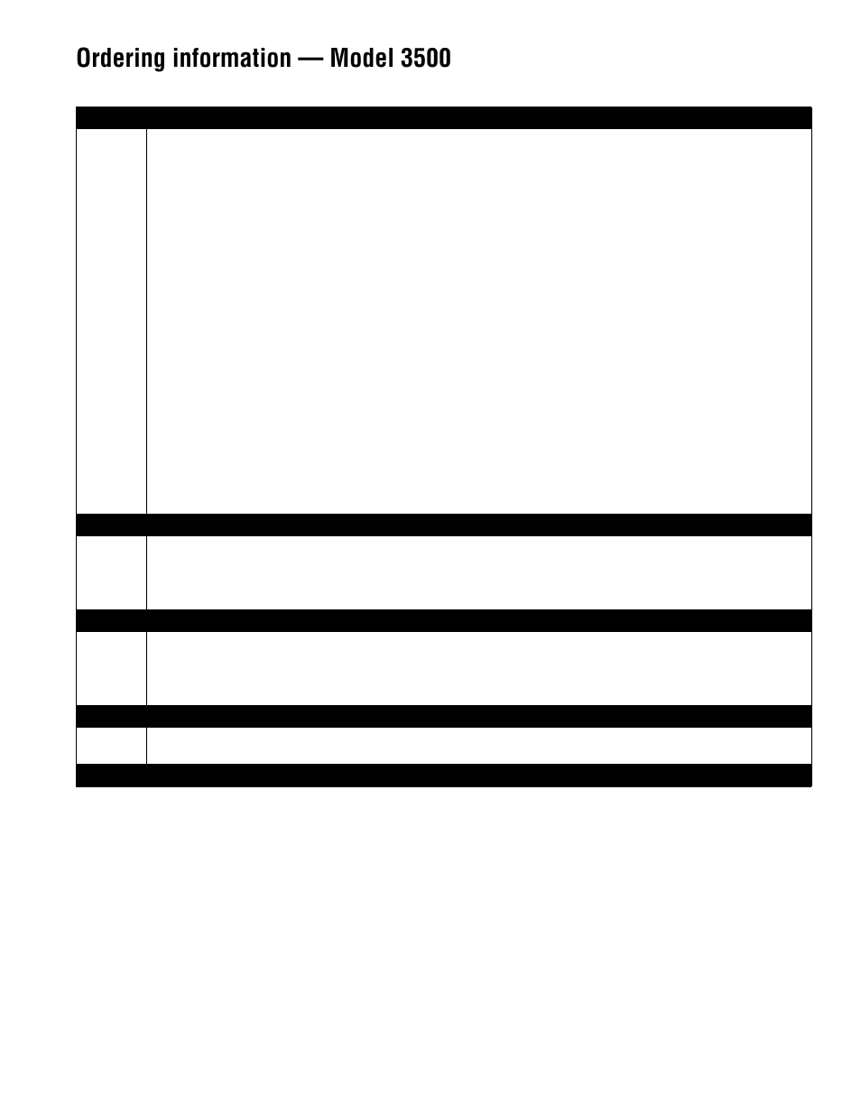 Ordering information — model 3500, Continued | Emerson Transmitters and Discrete Controllers Series 3000 User Manual | Page 21 / 28