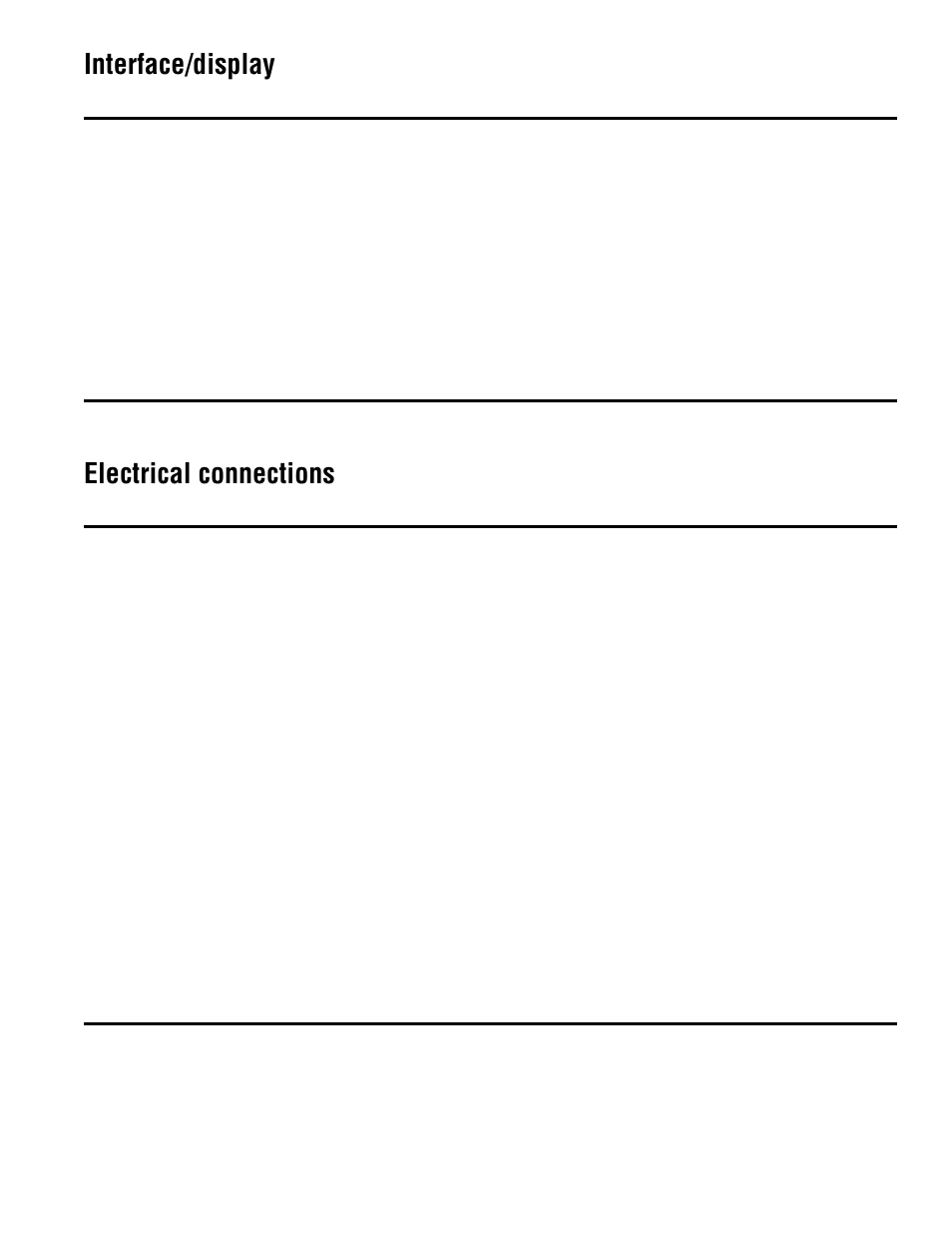 Interface/display, Electrical connections, Interface/display electrical connections | Emerson Transmitters and Discrete Controllers Series 3000 User Manual | Page 5 / 28