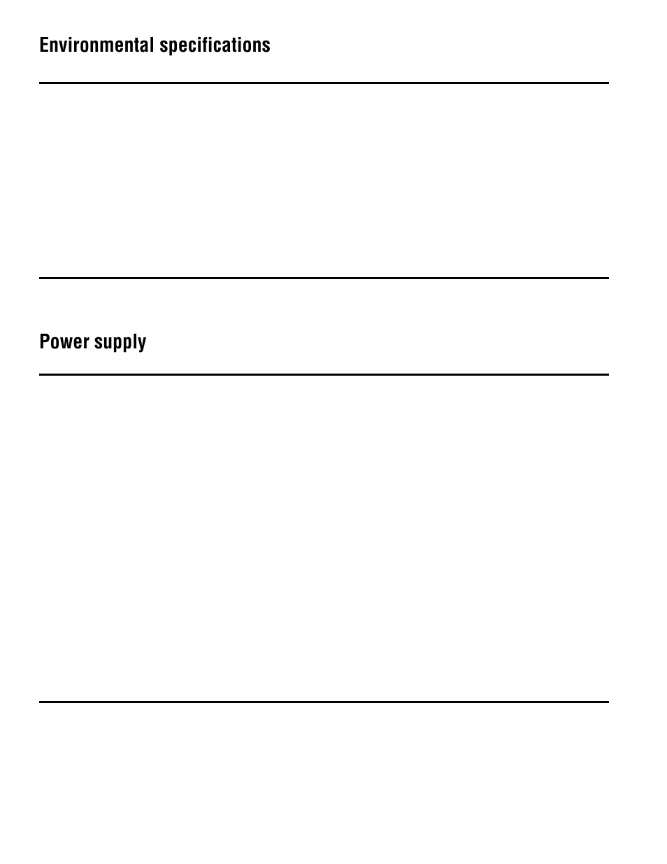 Environmental specifications, Power supply, Environmental specifications power supply | Emerson Transmitters and Discrete Controllers Series 3000 User Manual | Page 8 / 28