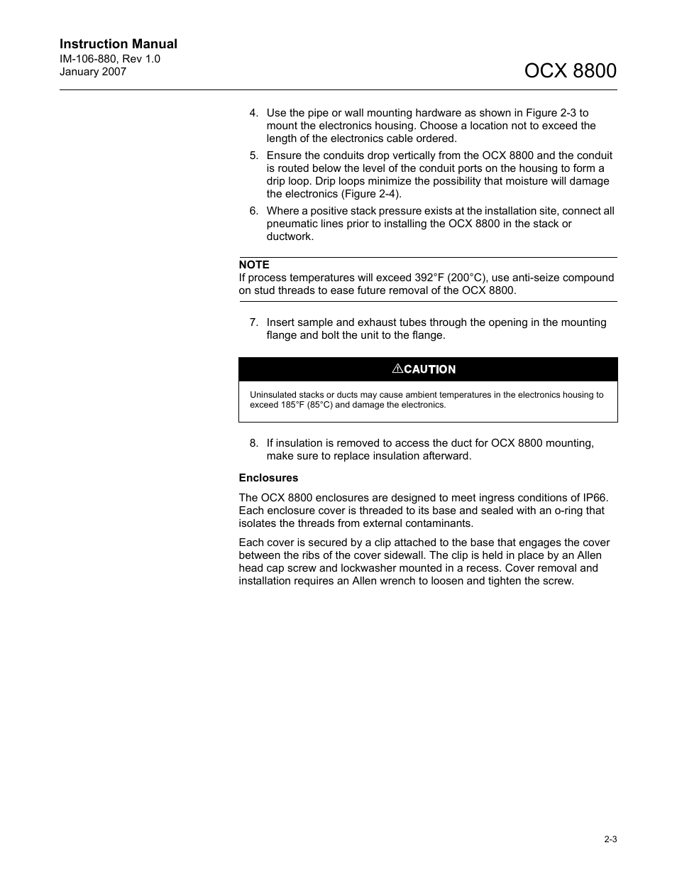Ocx 8800 | Emerson ROSEMOUNT OCX 8800 User Manual | Page 23 / 164