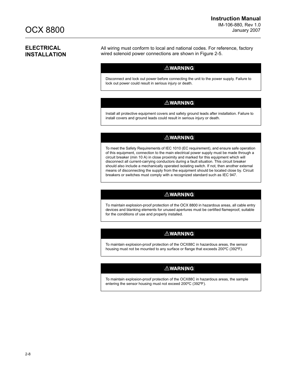 Ocx 8800 | Emerson ROSEMOUNT OCX 8800 User Manual | Page 28 / 164