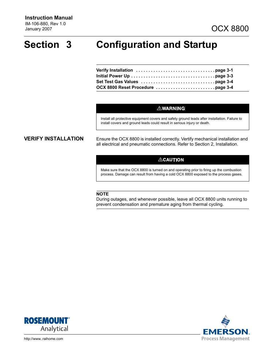 Ocx 8800 | Emerson ROSEMOUNT OCX 8800 User Manual | Page 41 / 164