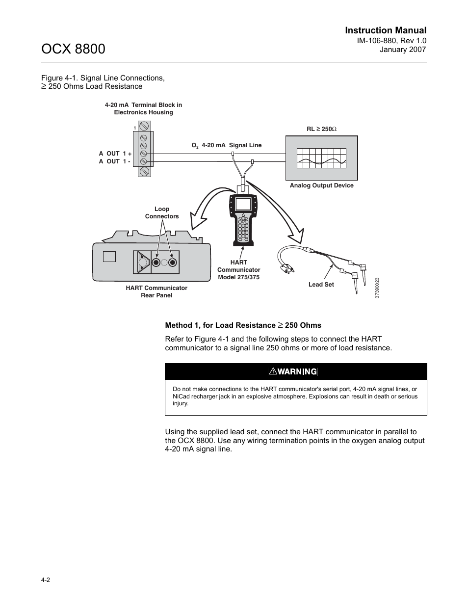 Ocx 8800, Instruction manual | Emerson ROSEMOUNT OCX 8800 User Manual | Page 46 / 164
