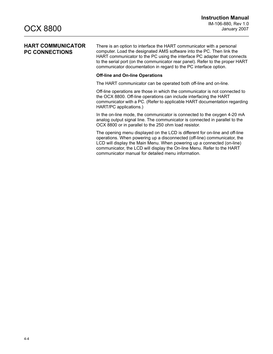 Ocx 8800 | Emerson ROSEMOUNT OCX 8800 User Manual | Page 48 / 164