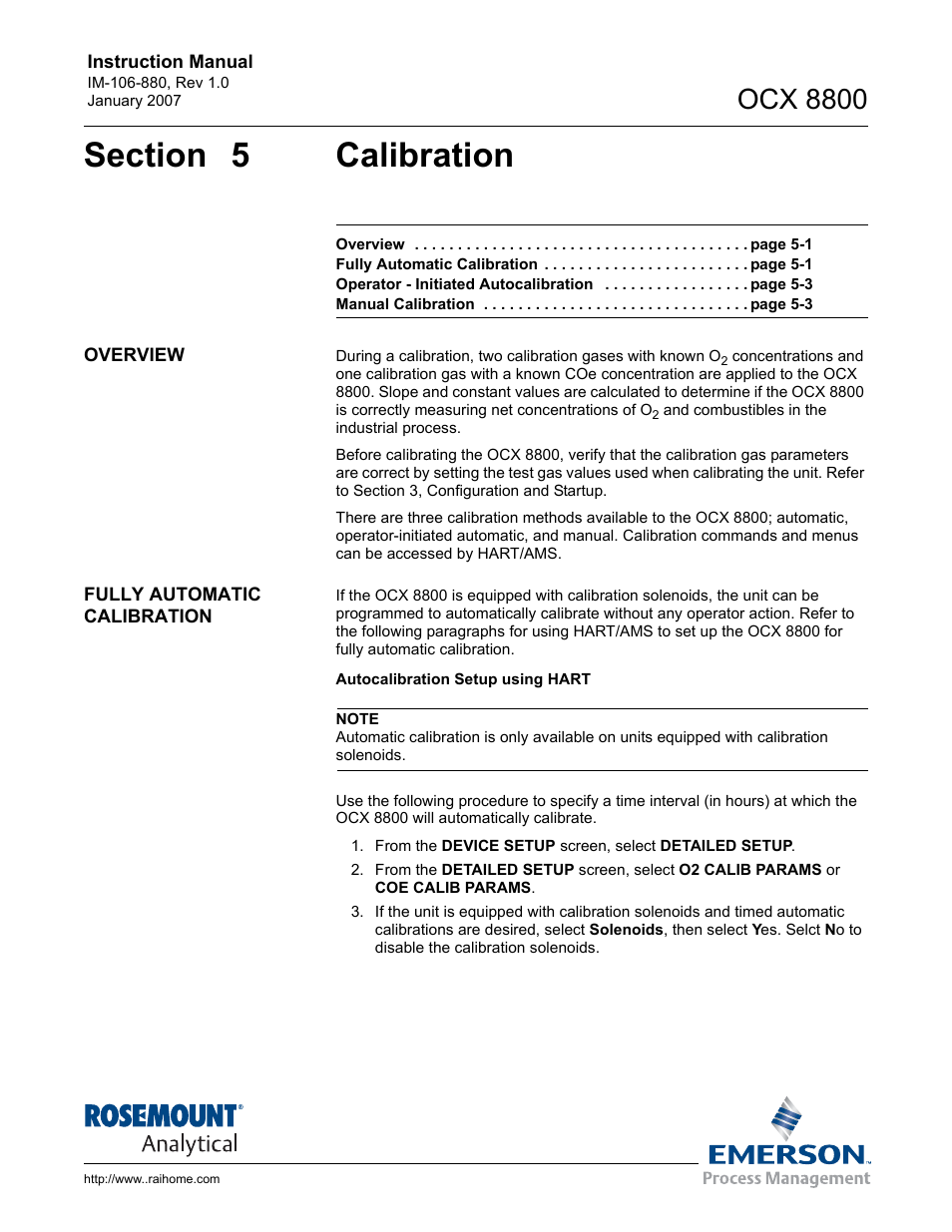 Ocx 8800 | Emerson ROSEMOUNT OCX 8800 User Manual | Page 55 / 164