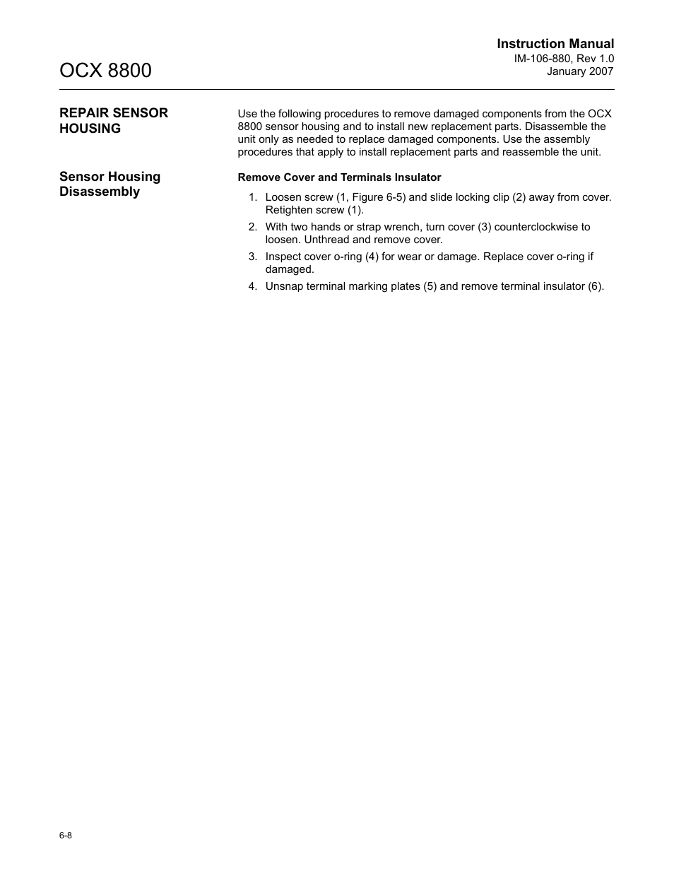 Ocx 8800 | Emerson ROSEMOUNT OCX 8800 User Manual | Page 70 / 164