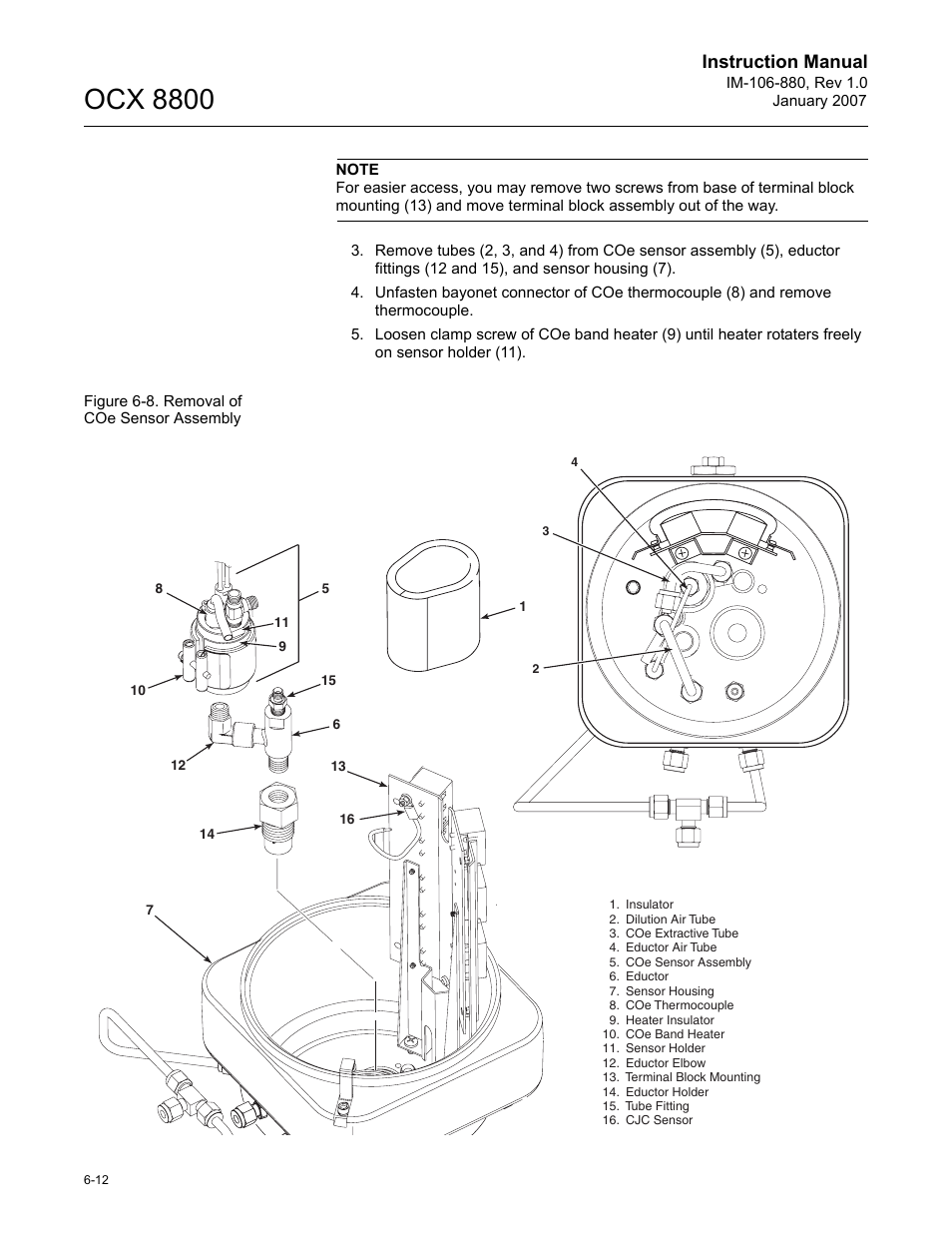 Ocx 8800, Instruction manual | Emerson ROSEMOUNT OCX 8800 User Manual | Page 74 / 164