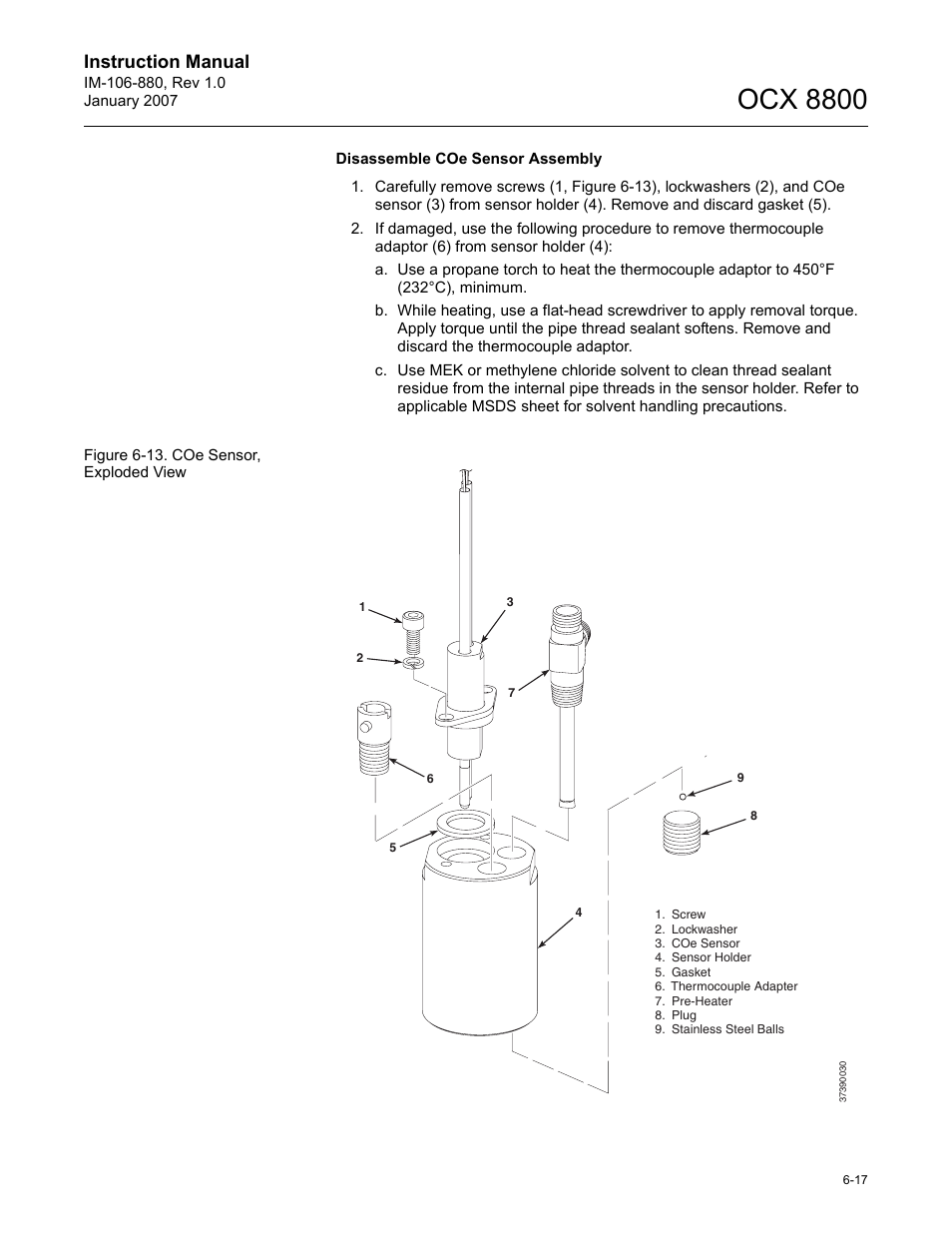 Ocx 8800, Instruction manual | Emerson ROSEMOUNT OCX 8800 User Manual | Page 79 / 164