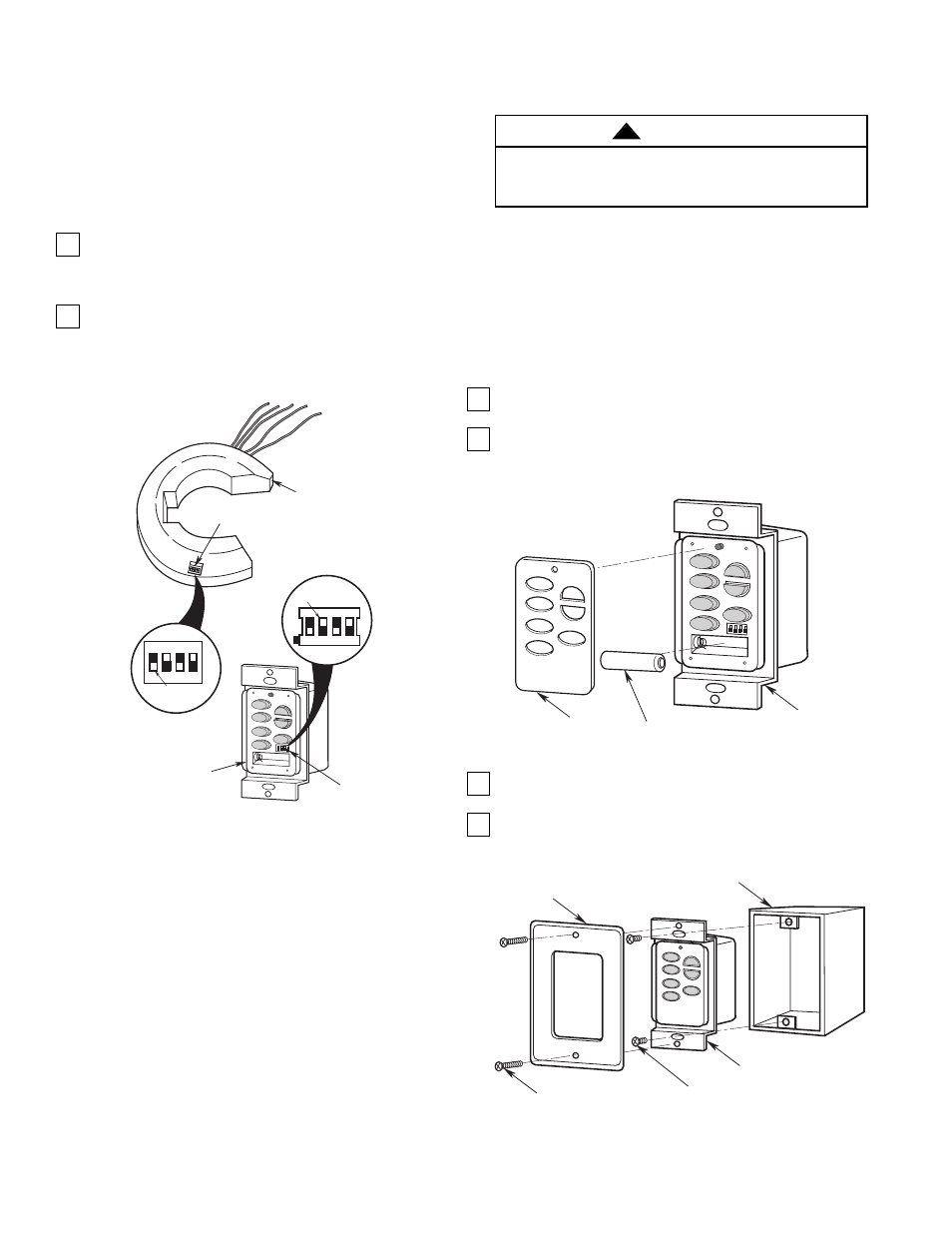 Battery installation of wall control, Figure 22), Warning | Figure 22 figure 23 | Emerson CF2455ORB00 User Manual | Page 11 / 16