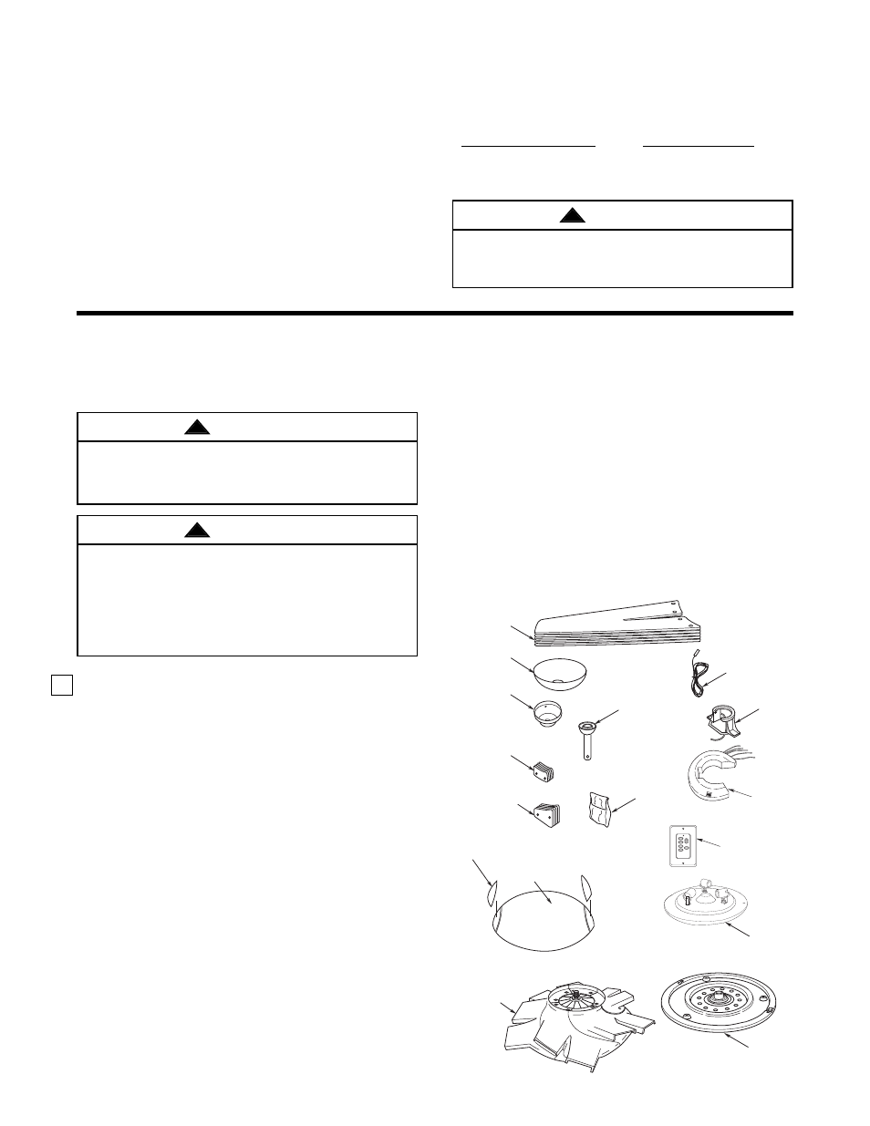 Unpacking instructions, Materials, Tools needed for assembly | Warning | Emerson CF2455ORB00 User Manual | Page 3 / 16