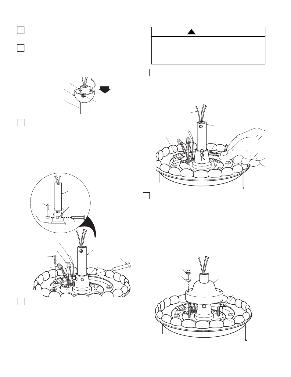 Assembly instructions, Warning | Emerson CF1AB01 User Manual | Page 4 / 12