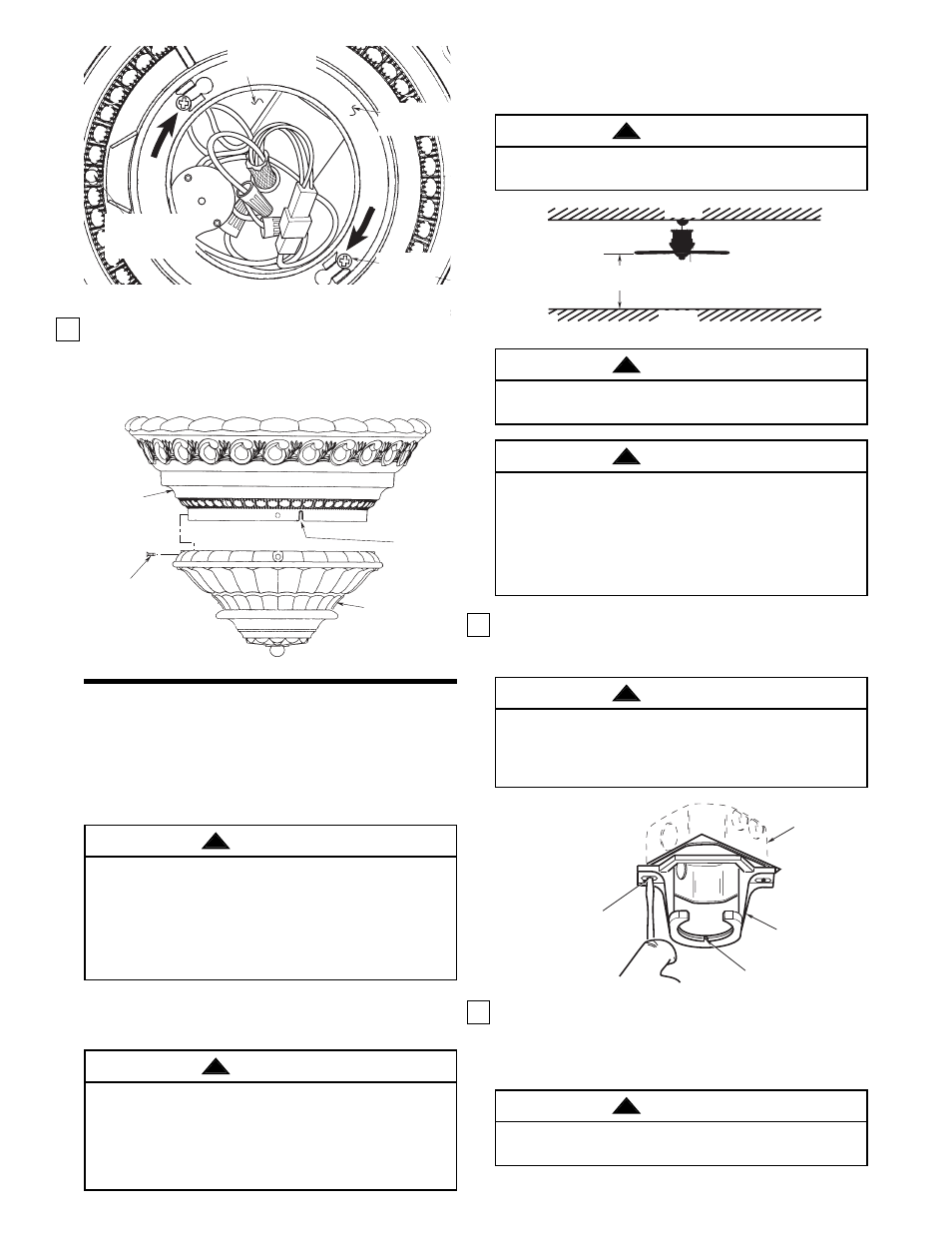 How to hang your ceiling fan, Electrical requirements, Warning | Emerson CF1AB01 User Manual | Page 6 / 12