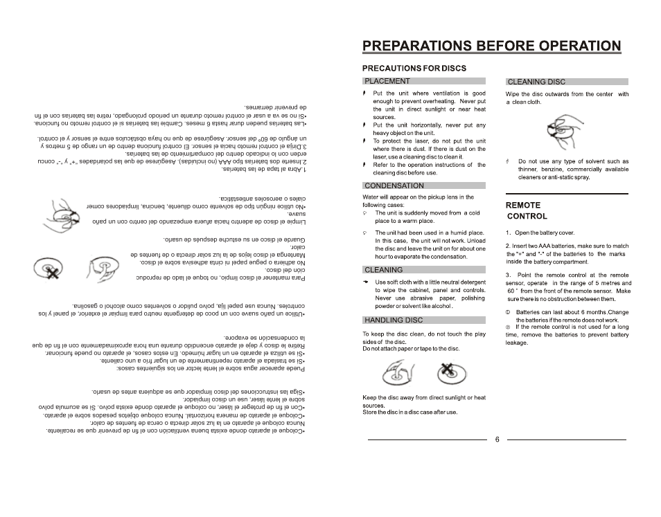 Pr ep ar ac ió n an te s de l fu nc io na mie nt o | Emerson EMDVD75795 User Manual | Page 7 / 32