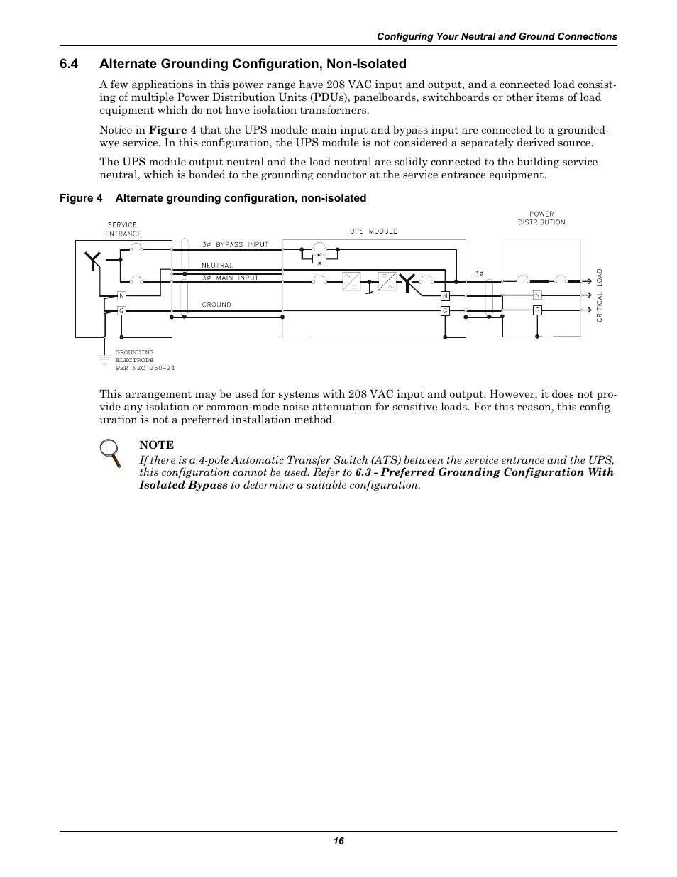 4 alternate grounding configuration, non-isolated, Alternate grounding configuration, non-isolated, Figure 4 | Emerson Series 610 User Manual | Page 20 / 52