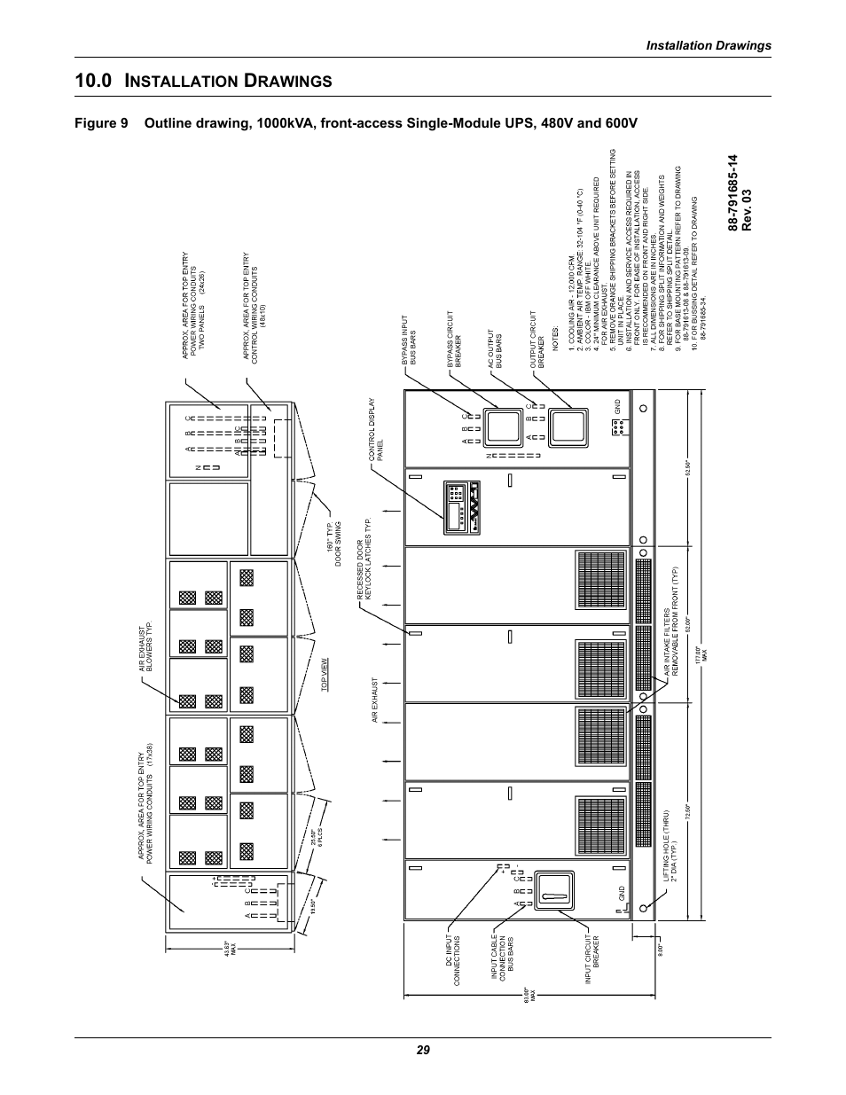 0 installation drawings, Nstallation, Rawings | Figure 9, Figures 9, 0 - installation drawings | Emerson Series 610 User Manual | Page 33 / 52