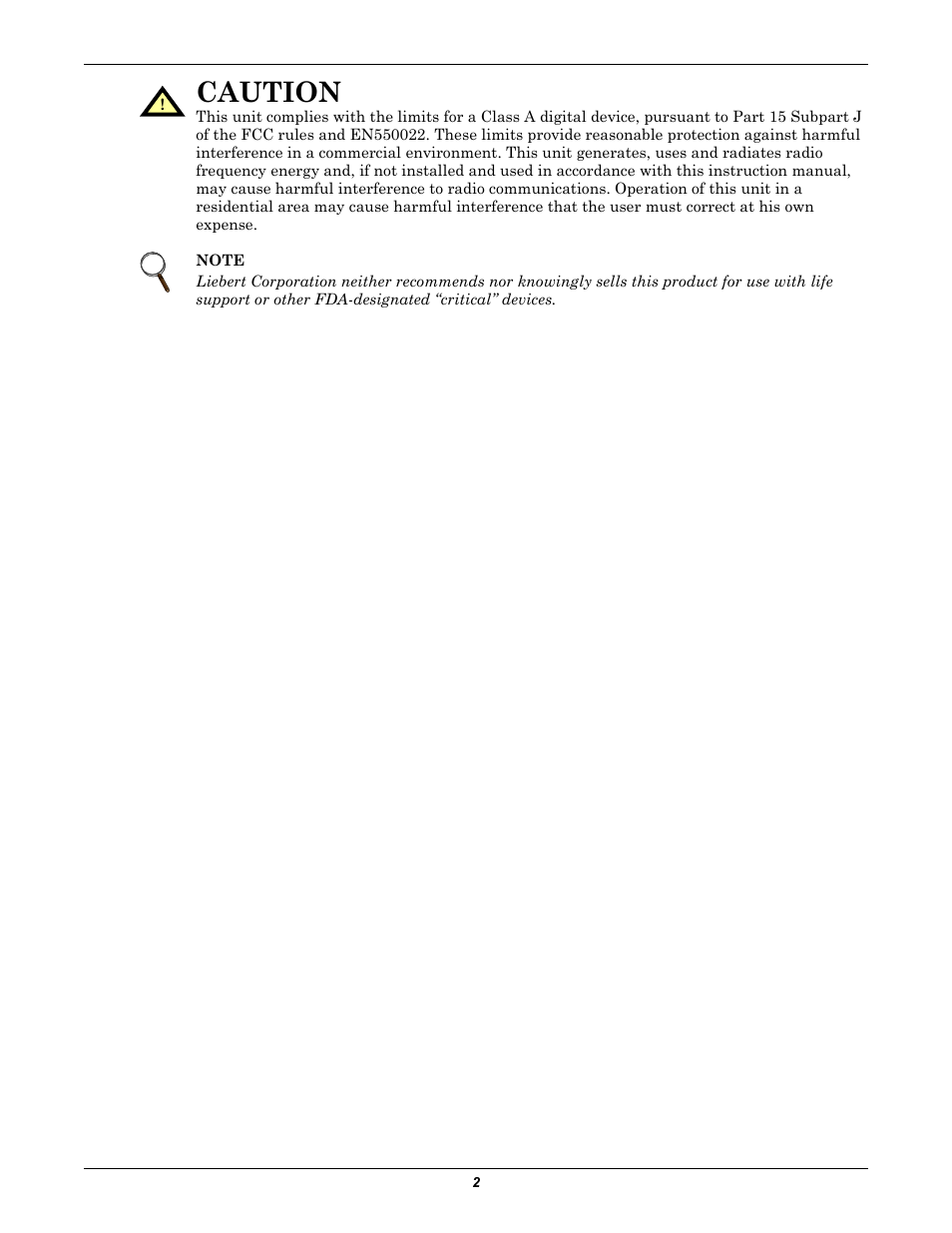 Caution | Emerson Series 610 User Manual | Page 6 / 52