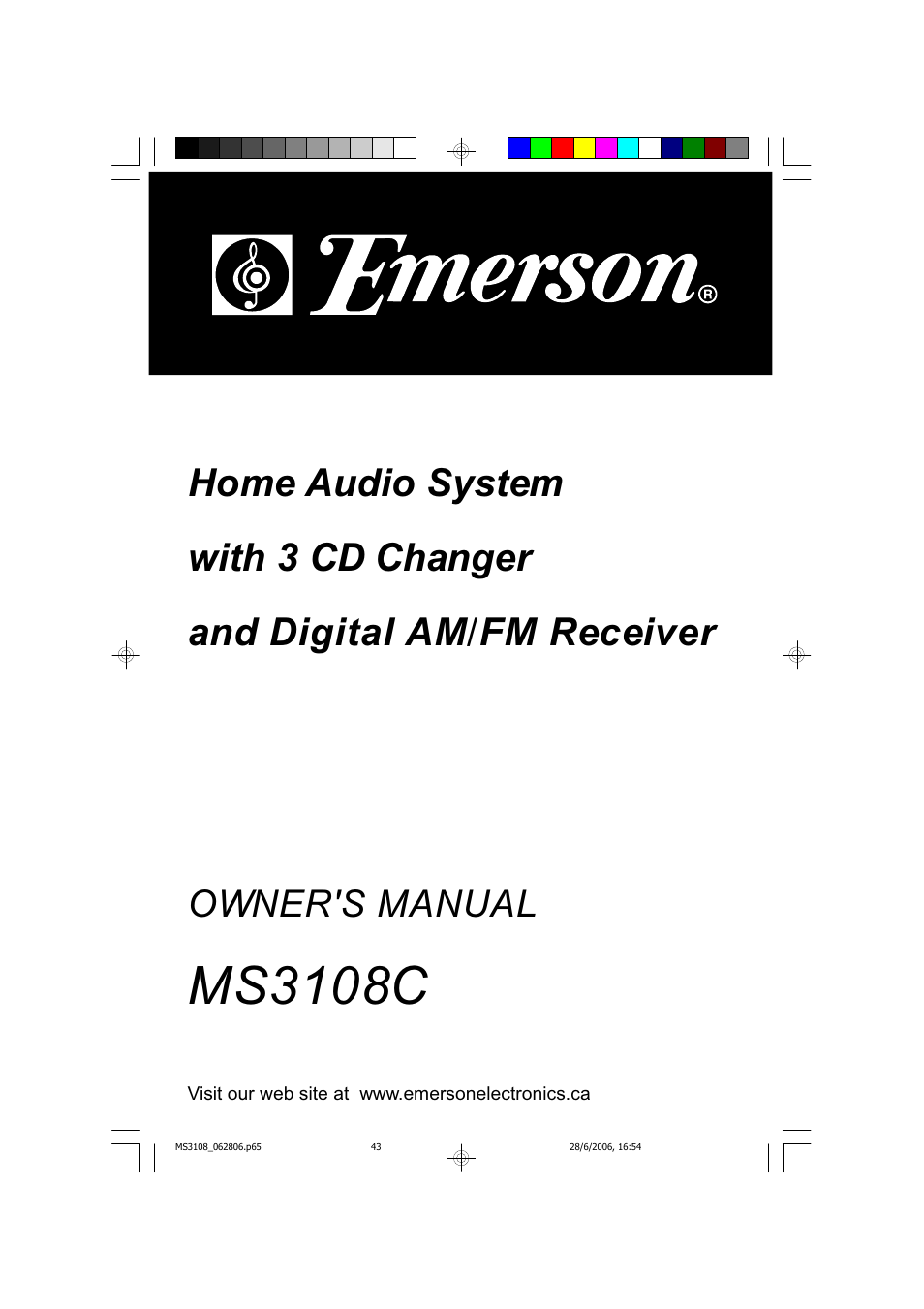 Emerson MS3108C User Manual | 42 pages