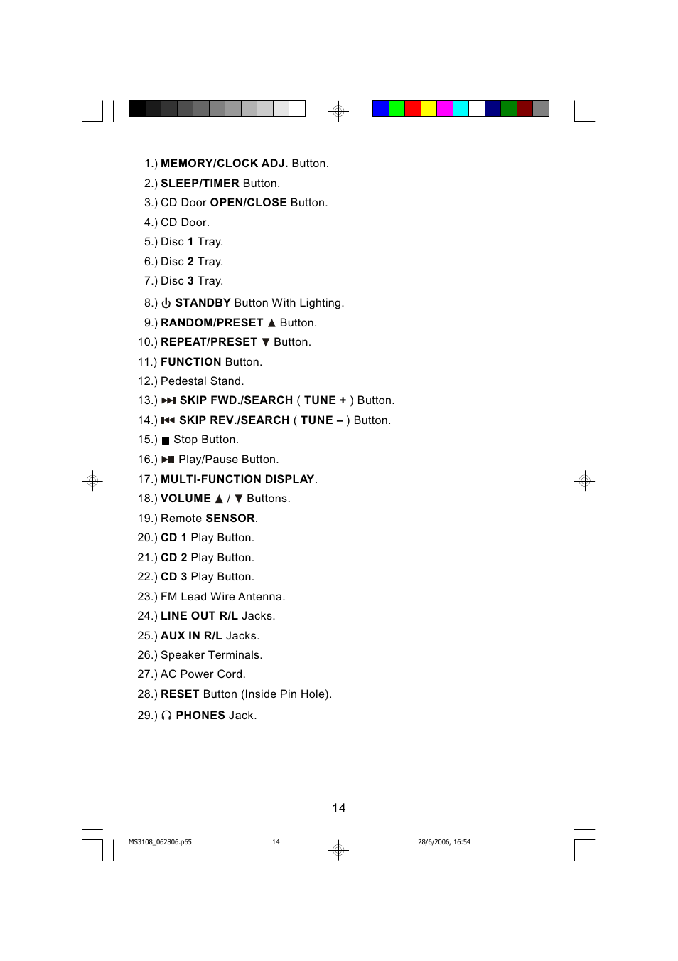 Emerson MS3108C User Manual | Page 15 / 42