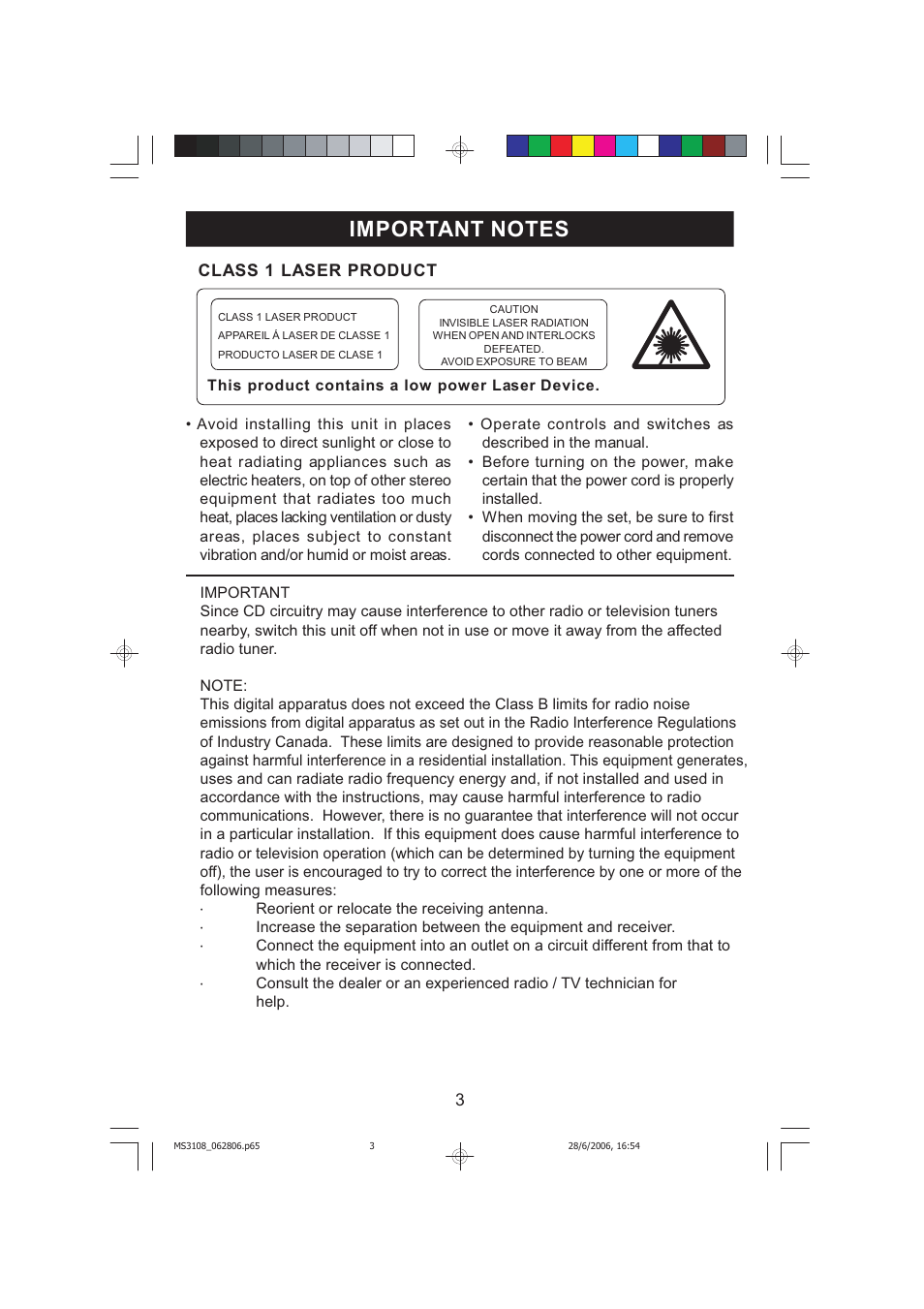 Emerson MS3108C User Manual | Page 4 / 42