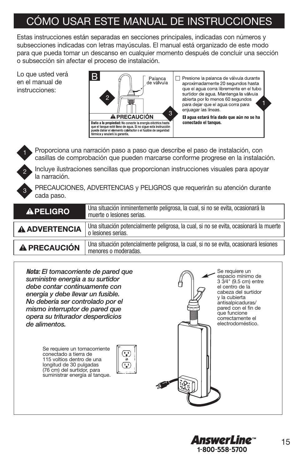 Cómo usar este manual de instrucciones | Emerson Hot1 User Manual | Page 15 / 36