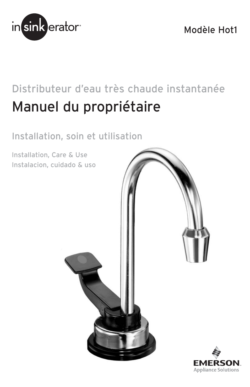 Manuel du propriétaire, Distributeur d’eau très chaude instantanée | Emerson Hot1 User Manual | Page 25 / 36