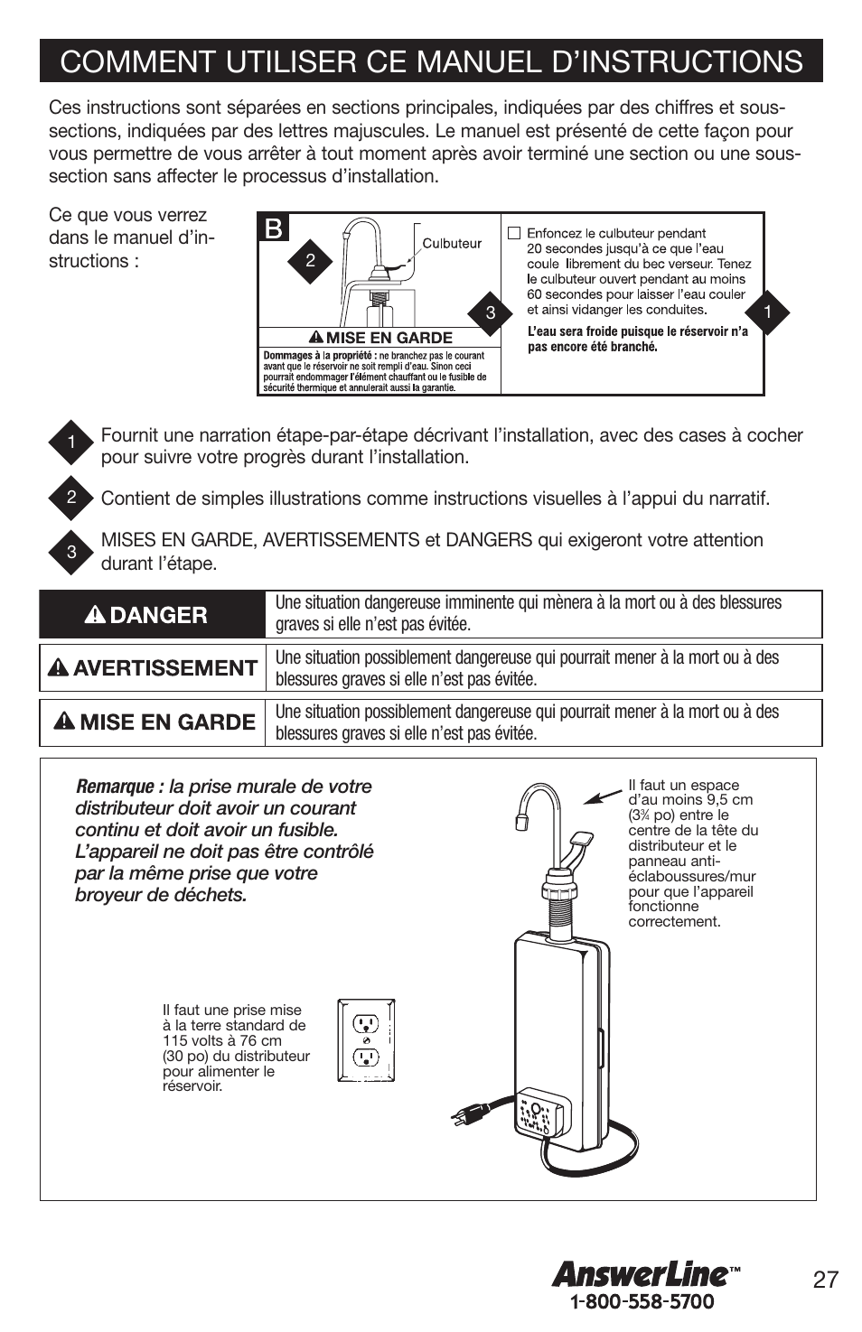 Comment utiliser ce manuel d’instructions | Emerson Hot1 User Manual | Page 27 / 36
