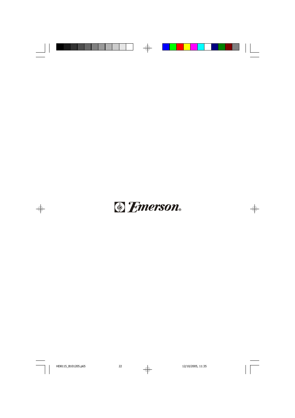 Emerson Radio HD8115 User Manual | Page 23 / 23
