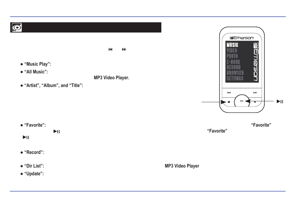 Music | Emerson EMP414-4 User Manual | Page 15 / 35