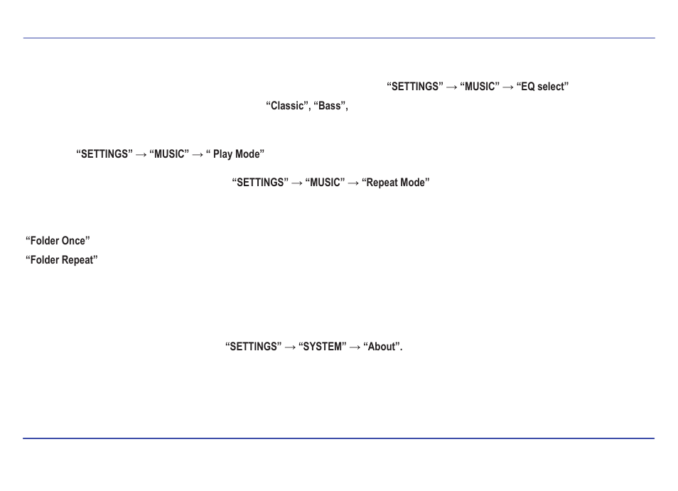 Music player settings | Emerson EMP414-4 User Manual | Page 17 / 35