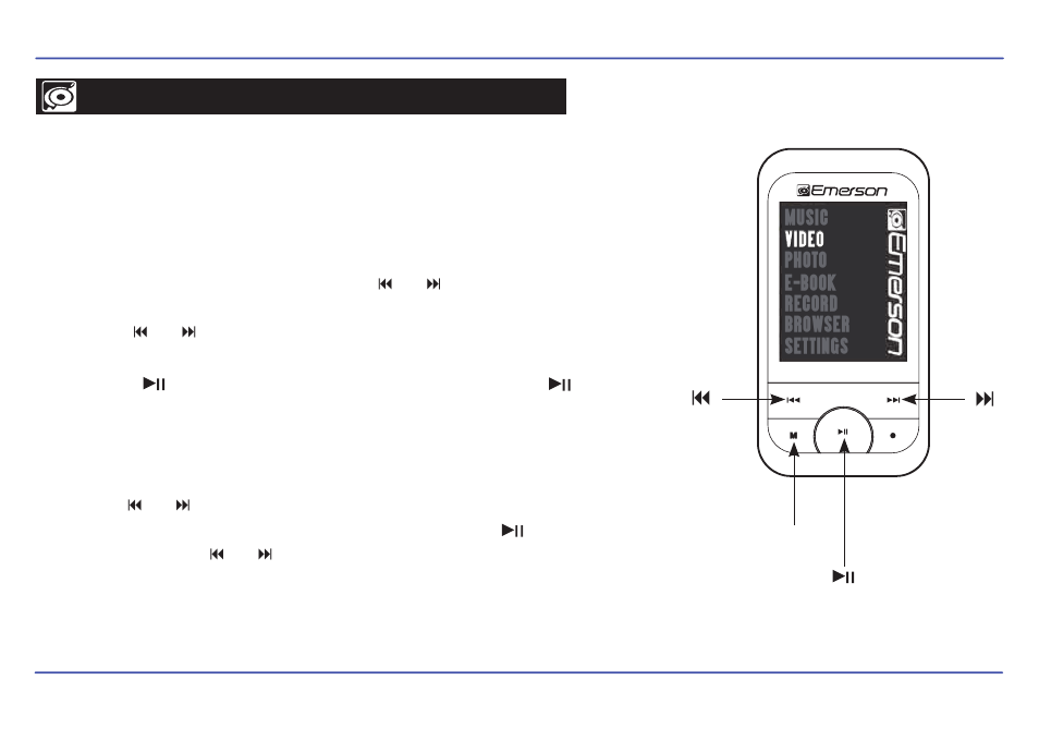 Video | Emerson EMP414-4 User Manual | Page 18 / 35