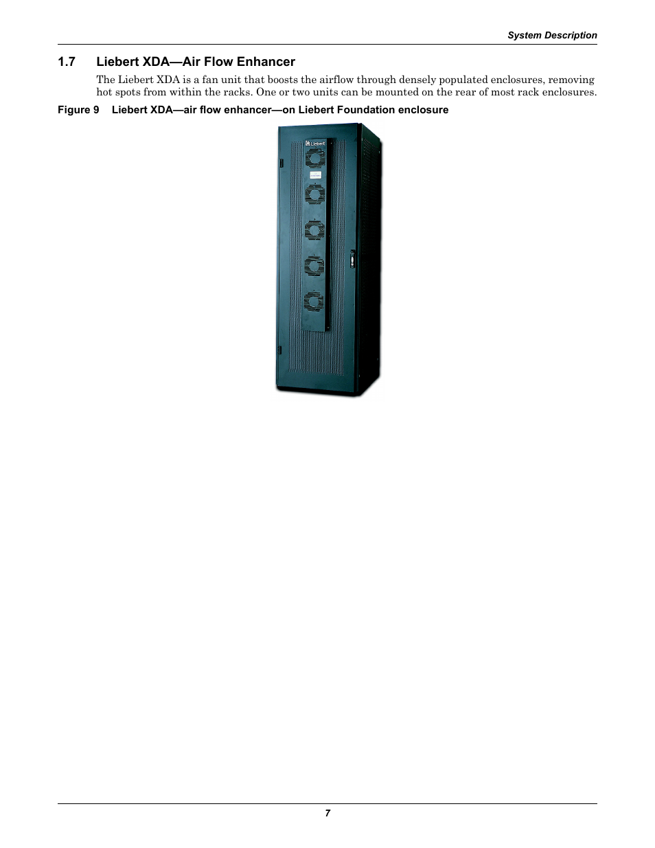 7 liebert xda—air flow enhancer, Liebert xda—air flow enhancer, Figure 9 | Emerson Liebert Xtreme Density User Manual | Page 13 / 84