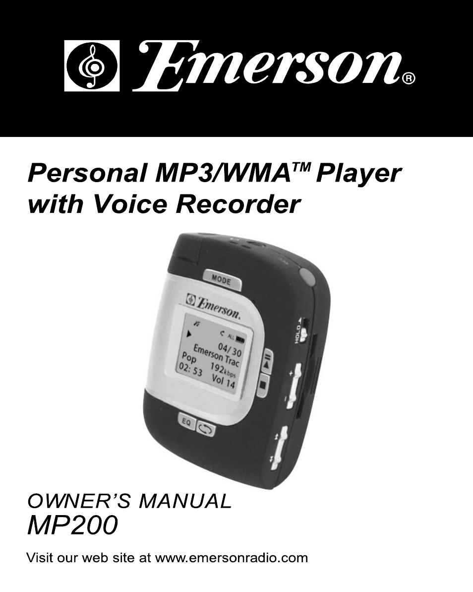 Emerson Radio MP200 User Manual | 24 pages