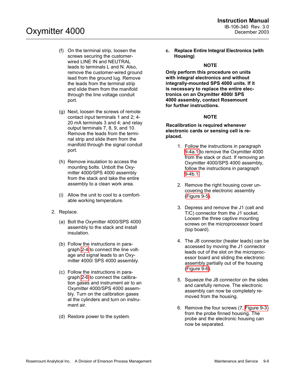Oxymitter 4000 | Emerson OXYMITTER 4000 User Manual | Page 137 / 172