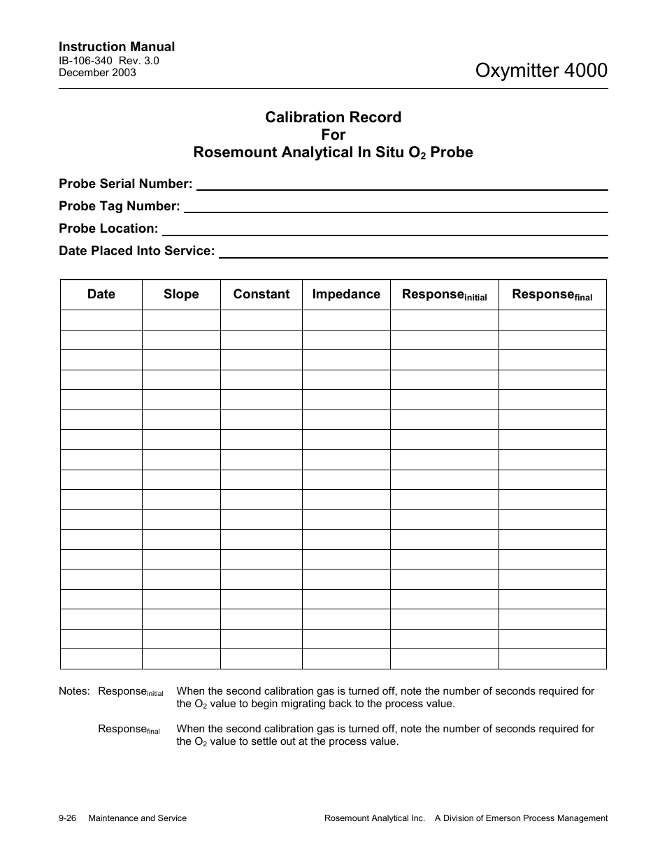 Oxymitter 4000, Probe | Emerson OXYMITTER 4000 User Manual | Page 154 / 172