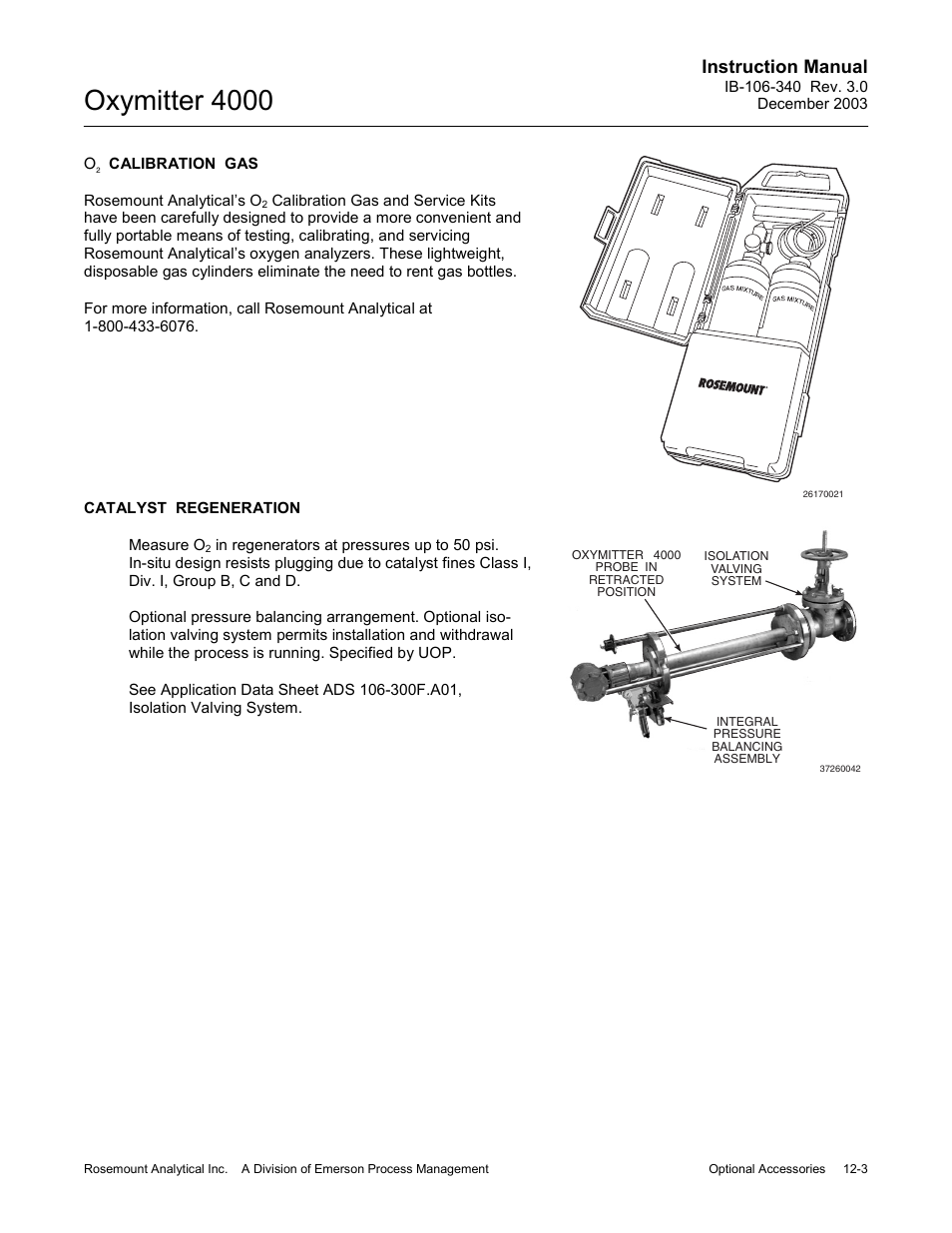 Oxymitter 4000, Instruction manual | Emerson OXYMITTER 4000 User Manual | Page 167 / 172