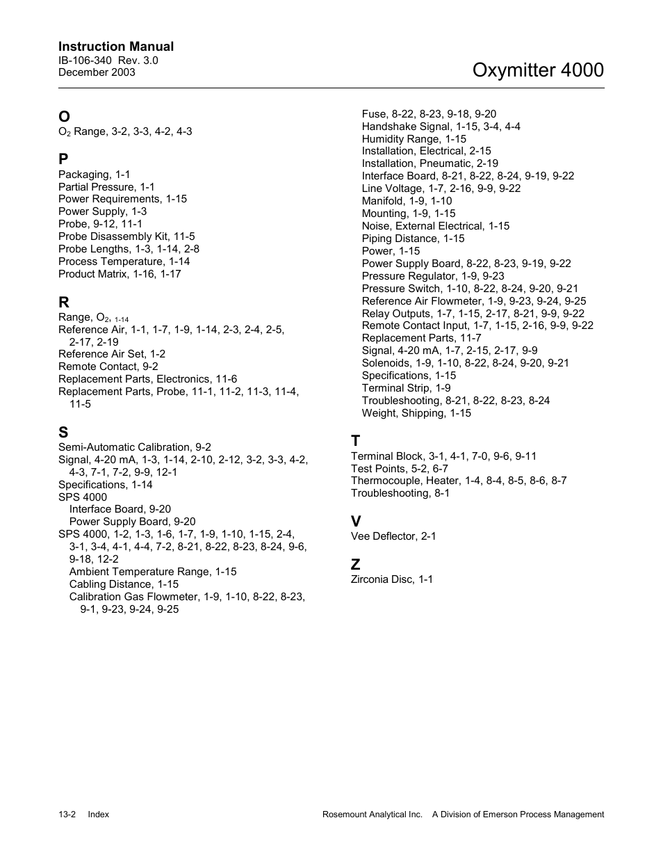 Oxymitter 4000 | Emerson OXYMITTER 4000 User Manual | Page 170 / 172