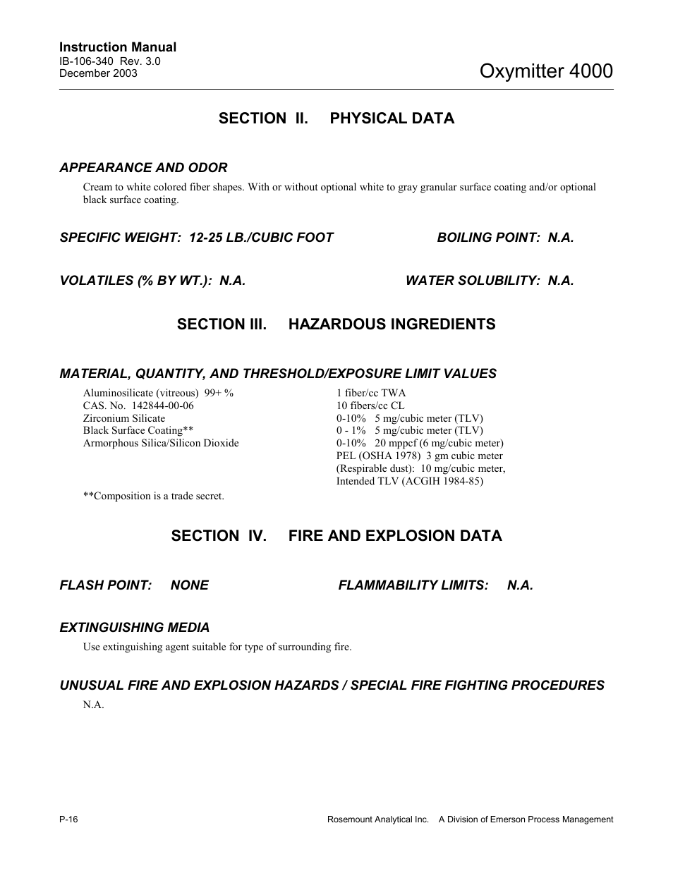 Oxymitter 4000 | Emerson OXYMITTER 4000 User Manual | Page 24 / 172