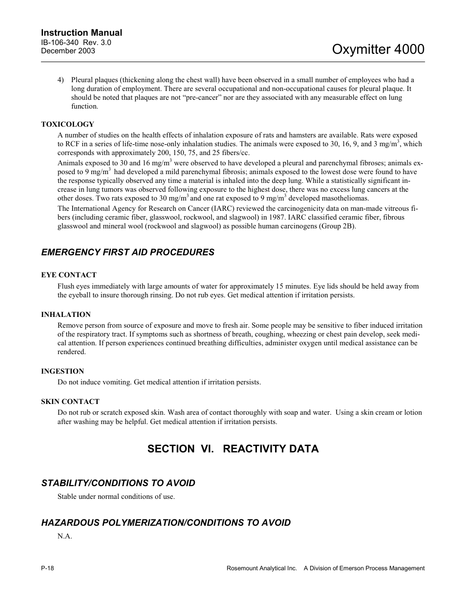 Oxymitter 4000 | Emerson OXYMITTER 4000 User Manual | Page 26 / 172