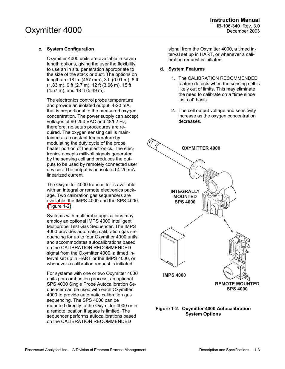 2c to, A. 1-2d, Oxymitter 4000 | Emerson OXYMITTER 4000 User Manual | Page 39 / 172