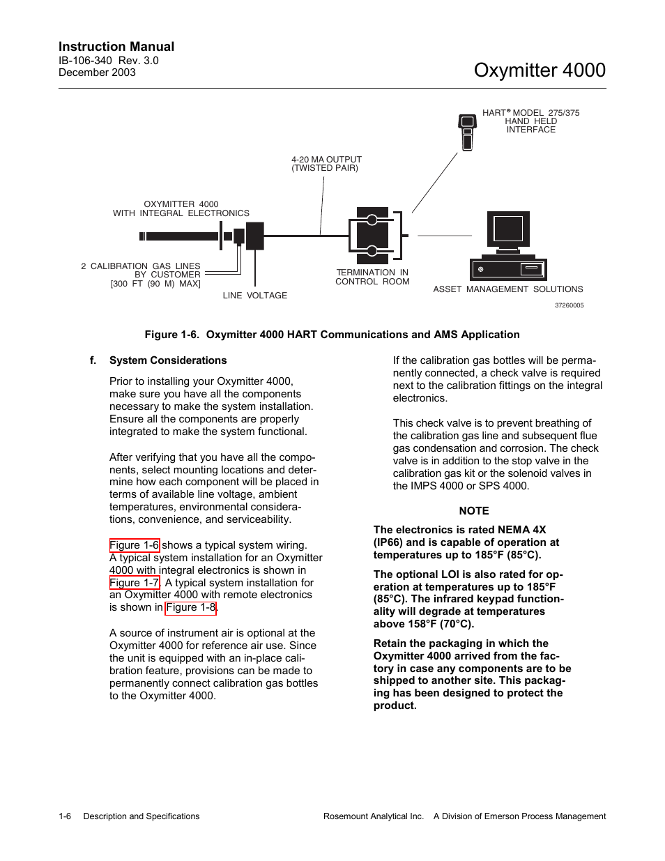 Oxymitter 4000, Instruction manual | Emerson OXYMITTER 4000 User Manual | Page 42 / 172