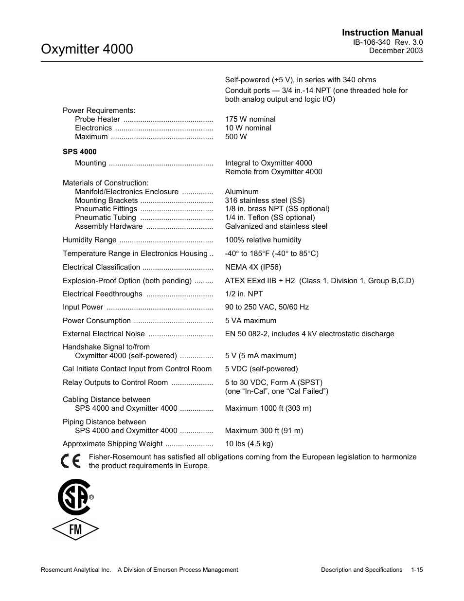 Oxymitter 4000 | Emerson OXYMITTER 4000 User Manual | Page 51 / 172