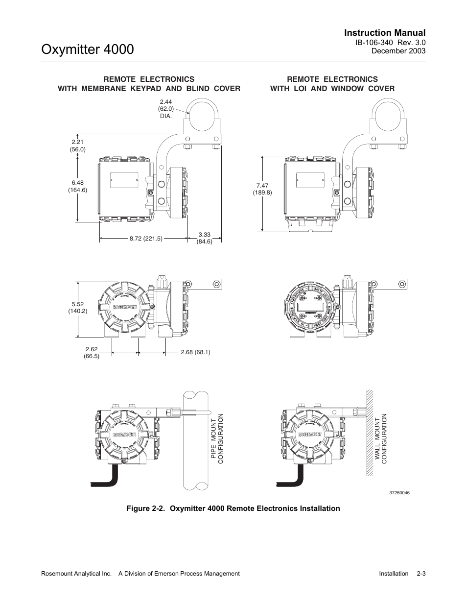 Oxymitter 4000, Instruction manual | Emerson OXYMITTER 4000 User Manual | Page 57 / 172