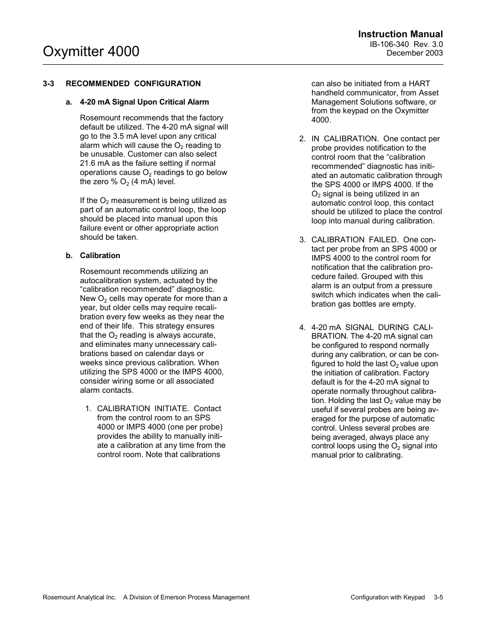 3a t, Recommended configuration -5, Oxymitter 4000 | Instruction manual | Emerson OXYMITTER 4000 User Manual | Page 79 / 172