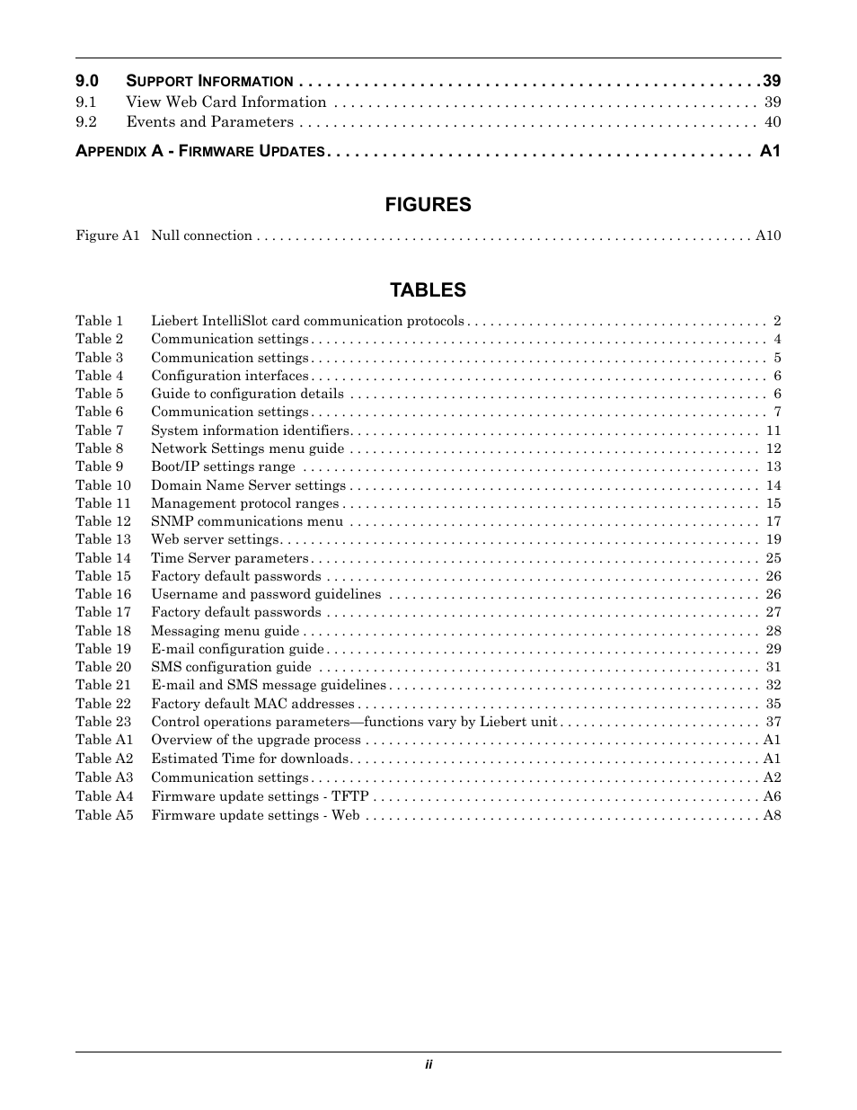 Figures, Tables | Emerson Liebert IntelliSlot IS-WEB485ADPT User Manual | Page 4 / 60