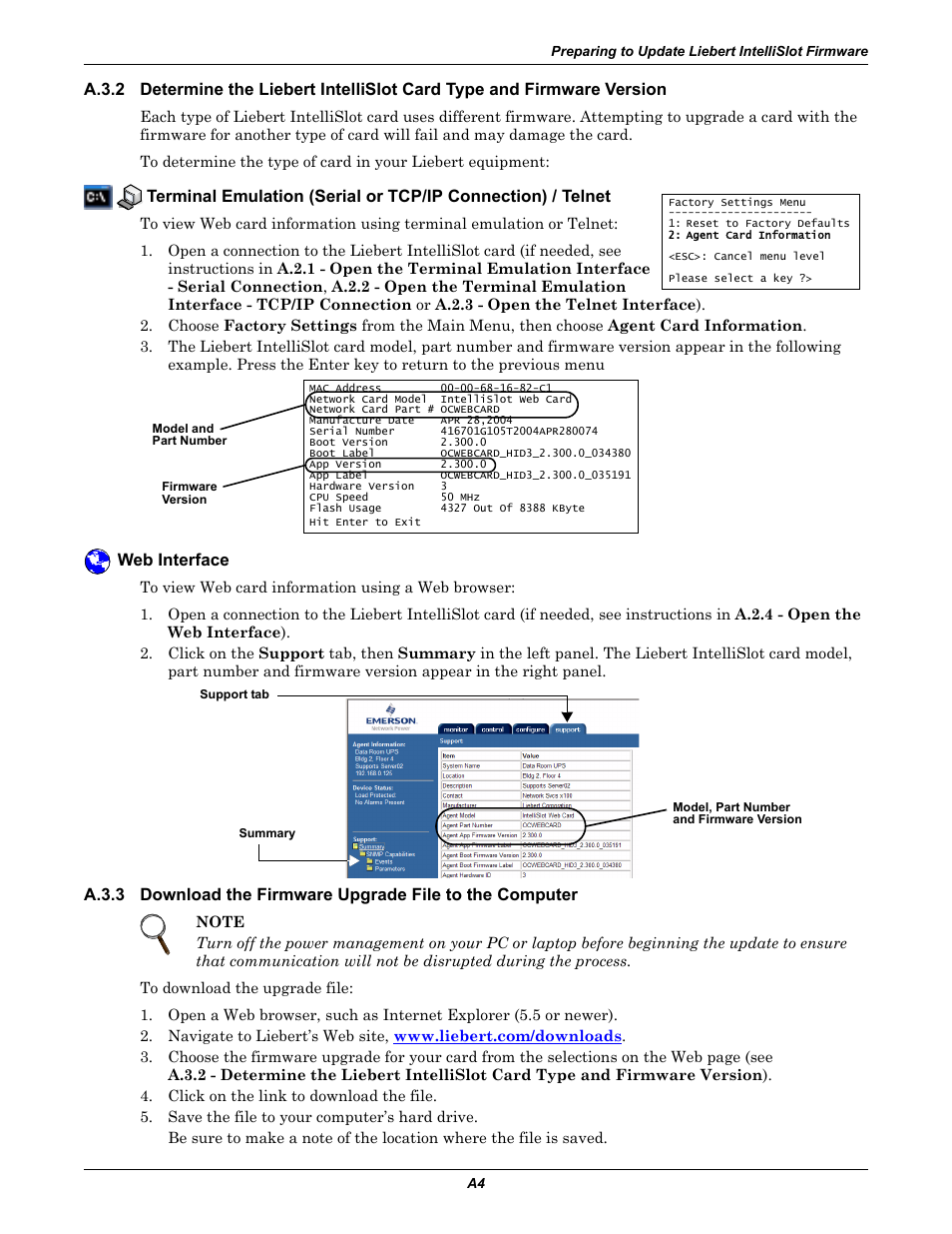 Web interface | Emerson Liebert IntelliSlot IS-WEB485ADPT User Manual | Page 48 / 60