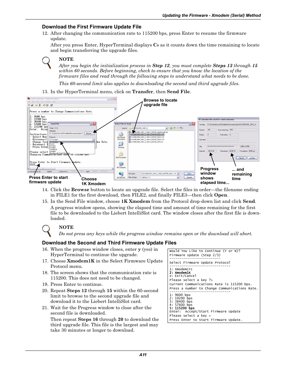 Download the first firmware update file | Emerson Liebert IntelliSlot IS-WEB485ADPT User Manual | Page 55 / 60