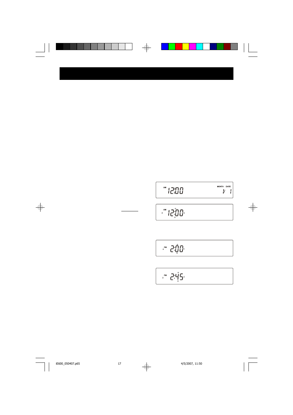 Operating instructions, Setting the time | Emerson Radio iE600BK User Manual | Page 18 / 52